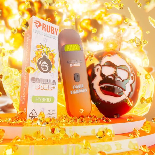 Ruby 2g Gorilla Bomb Disposable Vape | Potent & Earthy THC